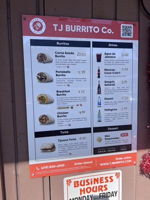 Menu photo 1 TJ Burrito Co Bonita, CA Menu photo 1 TJ Burrito Co Bonita, CA