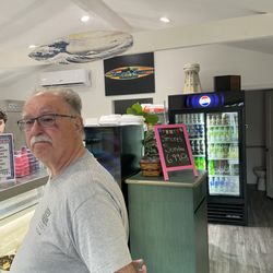 Summer House Ice Cream & Deli - Hubby waiting for his ice cream!