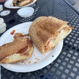 Toastee sandwich on a Jerusalem bagel Toastee sandwich on a Jerusalem bagel