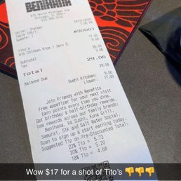 A ridiculous receipt
