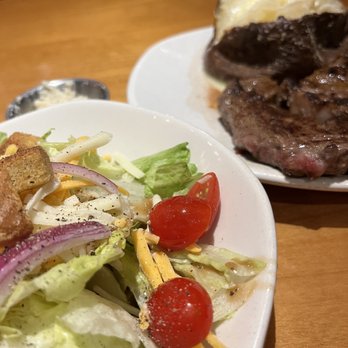 Outback Steakhouse - Ribeye* Baked Potato House Salad - Steakhouses Near Me - Hurst, Texas
