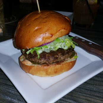 Bosscat Kitchen & Libations - Simple burger,  no cheese - New American Near Me - Irvine, California