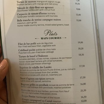 La Place - Menu - Brasseries Near Me - Paris, 75 La Place - Menu - Brasseries Near Me - Paris, 75