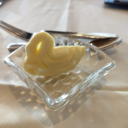 Butter shaped like a swan Butter shaped like a swan
