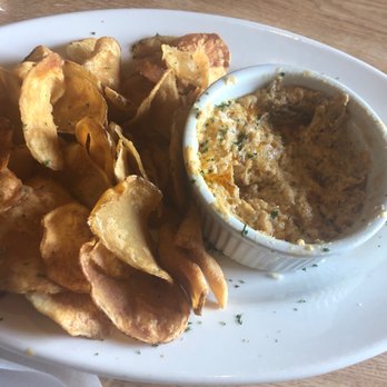 Cafe Le Rue - Chicken and Crab Cheese Dip w/homemade potato chips! - Cajun/Creole Near Me - Columbus, Georgia Cafe Le Rue - Chicken and Crab Cheese Dip w/homemade potato chips! - Cajun/Creole Near Me - Columbus, Georgia