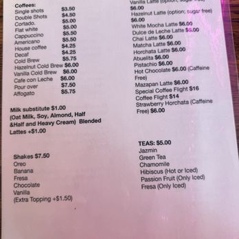 Madres Brunch - Menu of drinks and coffees - Breakfast & Brunch Near Me - Whittier, California