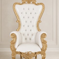 Dreams Party Rentals - Fresh inventory drop! The new Low White & Gold Throne Chair