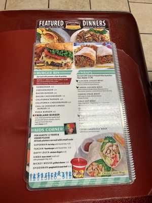 Menu photo 6 Freeland Diner Freeland, PA