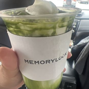 Memorylook - Matcha Einspanner w Almond Milk - Coffee & Tea Near Me - Los Angeles, California