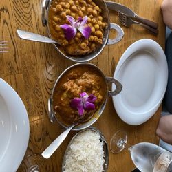 Masala Indian Cuisine - Chana Masala, Mango Chicken and rice