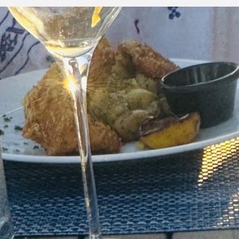Foodcraft - My fried grouper with charred lemon and tartar sauce with side of hot fingerling potato salad-- AMAZING! - Seafood Near Me - Gulf Shores, Alabama Foodcraft - My fried grouper with charred lemon and tartar sauce with side of hot fingerling potato salad-- AMAZING! - Seafood Near Me - Gulf Shores, Alabama
