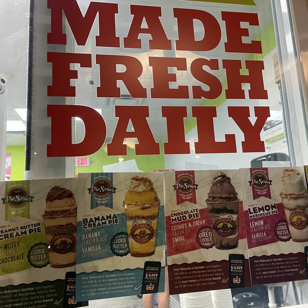 Jeremiah's Italian Ice - Desserts Near Me - Cooper City, Florida Jeremiah's Italian Ice - Desserts Near Me - Cooper City, Florida