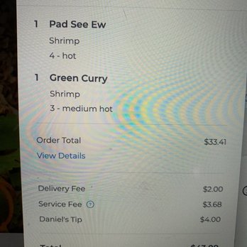 LUV Thai Cuisine - Receipt - Thai Near Me - Austin, Texas