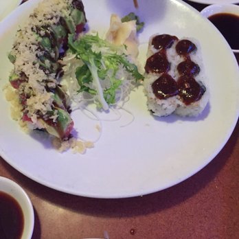 Ru San's - Dragon eye (left), spicy tuna (right) - Sushi Bars Near Me - Charlotte, North Carolina Ru San's - Dragon eye (left), spicy tuna (right) - Sushi Bars Near Me - Charlotte, North Carolina