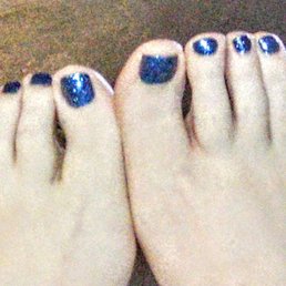 Sparkly blue piggies Sparkly blue piggies