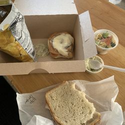 The Lunch Box - My chicken pesto sandwich.