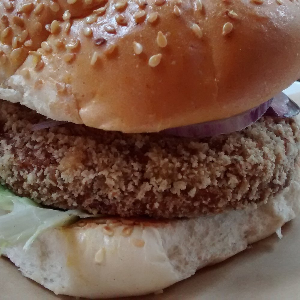 Sweet potato and bean burger