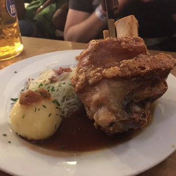 Hofbräu Berlin - crispy pork knuckle entree! - Bavarian Near Me - Berlin, BE