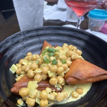 Mosaic Restaurant and Bar - Samosas with chickpea curry - Tapas Bars Near Me - Ocean Springs, Mississippi Mosaic Restaurant and Bar - Samosas with chickpea curry - Tapas Bars Near Me - Ocean Springs, Mississippi