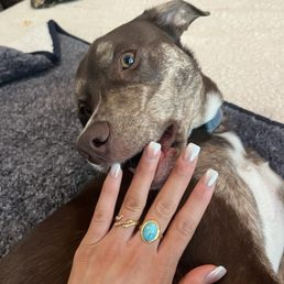 Chrome square short nails