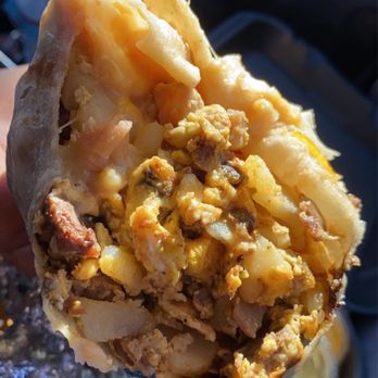 Luis' Butcher Shop - Brisket Breakfast Burrito: Beans, Brisket, Cheese, Egg & Potato. - Meat Shops Near Me - Downey, California Luis' Butcher Shop - Brisket Breakfast Burrito: Beans, Brisket, Cheese, Egg & Potato. - Meat Shops Near Me - Downey, California