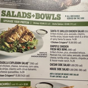 Chili's - Limited selections for salads with newer menu - American Near Me - Kirkwood, Missouri Chili's - Limited selections for salads with newer menu - American Near Me - Kirkwood, Missouri