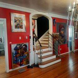 Inside the gallery, first floor