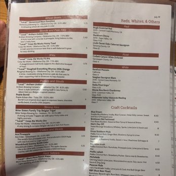 Bricktown Brewery - Bar menu - American Near Me - Shawnee, Oklahoma
