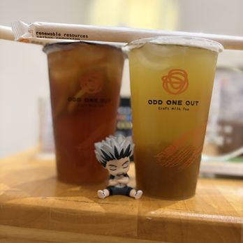 Odd One Out Tea Pasadena - Yuzu Osmanthus with Jasmine Silk Boba and Wintermelon with Wintermelon Silk Boba - Bubble Tea Near Me - Pasadena, California Odd One Out Tea Pasadena - Yuzu Osmanthus with Jasmine Silk Boba and Wintermelon with Wintermelon Silk Boba - Bubble Tea Near Me - Pasadena, California