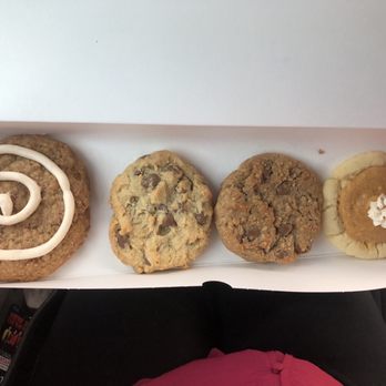 Crumbl - Lutz - Peach cobbler, chocolate chip, oatmeal chocolate chip and pumpkin pie. - Bakeries Near Me - Lutz, Florida Crumbl - Lutz - Peach cobbler, chocolate chip, oatmeal chocolate chip and pumpkin pie. - Bakeries Near Me - Lutz, Florida