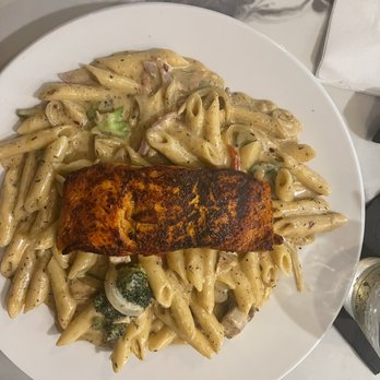 Spice House - Rasta Pasta with Salmon @thebougiefoodie - Caribbean Near Me - Atlanta, Georgia Spice House - Rasta Pasta with Salmon @thebougiefoodie - Caribbean Near Me - Atlanta, Georgia
