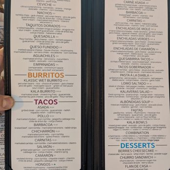 Kalaveras - Menu - Latin American Near Me - San Pedro, California