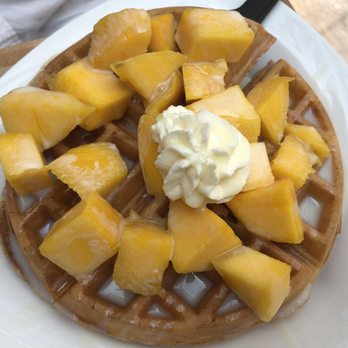 Prince Tea House - Mango waffle - Desserts Near Me - Brooklyn, New York Prince Tea House - Mango waffle - Desserts Near Me - Brooklyn, New York