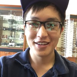 Trying on frames Trying on frames