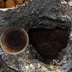 Broken Bones BBQ - This is the rib portion you get with a two meat plate. Incase the ramekin size is deceiving, that's about the size of three quarters.
