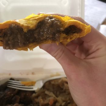 Aunty Joy's Jerk & Pizza - 1 Beef Patty - Caribbean Near Me - Chicago, Illinois Aunty Joy's Jerk & Pizza - 1 Beef Patty - Caribbean Near Me - Chicago, Illinois