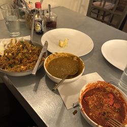 Kawa - Vindalo and the korma. Birani rice was excellent.