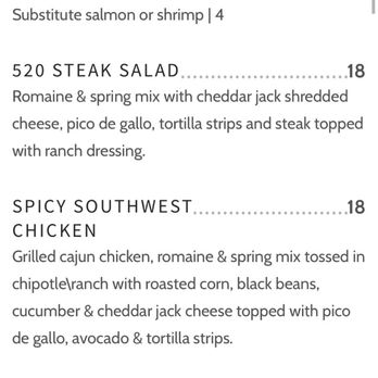520 Bar & Grill - Menu5 - Bars Near Me - Bellevue, Washington