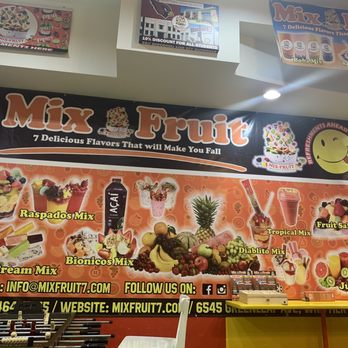 Mix Fruit - Menu on Indoor Wall - Juice Bars & Smoothies Near Me - Los angeles, California Mix Fruit - Menu on Indoor Wall - Juice Bars & Smoothies Near Me - Los angeles, California