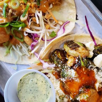 Dirty Taco and Tequila - Patchogue - A Vietnamese shrimp taco and a caramelized Brussels sprout taco really hit the spot. - Tacos Near Me - Patchogue, New York Dirty Taco and Tequila - Patchogue - A Vietnamese shrimp taco and a caramelized Brussels sprout taco really hit the spot. - Tacos Near Me - Patchogue, New York