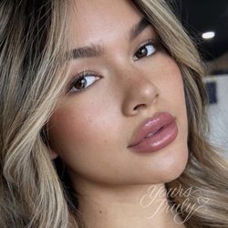 Yours Truly HNL - Healed powder ombre brows and lip blush on beautiful client  by YoursTruly owner bri