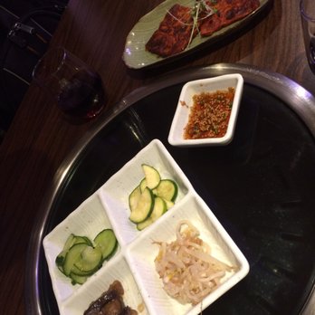 K Place - Pickles vegetables and dipping sauce with kimchi pancake - Korean Near Me - London, XGL