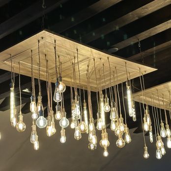 The Shanty - Custom lights over bar - New American Near Me - Warwick, Rhode Island