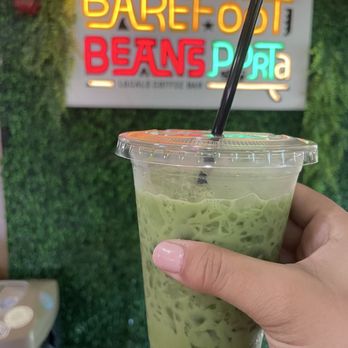 Barefoot Beans - Barefoot Beans Port S iced matcha - Coffee & Tea Near Me - Port Aransas, Texas
