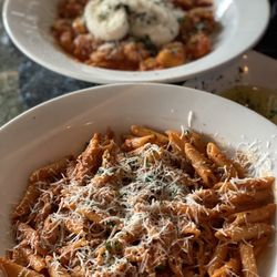 Spicy Penne Alla Vodka and the Cheese Tortellini Burrata special