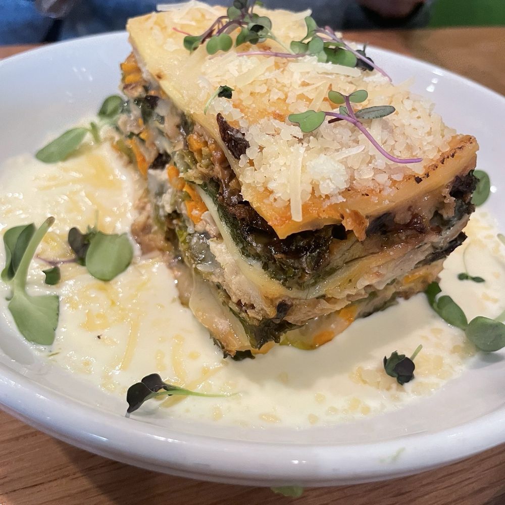 The Refectory Cafe - Home-made Autumn Lasagna - New American Near Me - Durham, North Carolina The Refectory Cafe - Home-made Autumn Lasagna - New American Near Me - Durham, North Carolina