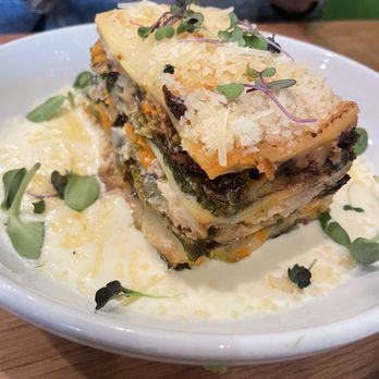 The Refectory Cafe - Home-made Autumn Lasagna - New American Near Me - Durham, North Carolina The Refectory Cafe - Home-made Autumn Lasagna - New American Near Me - Durham, North Carolina