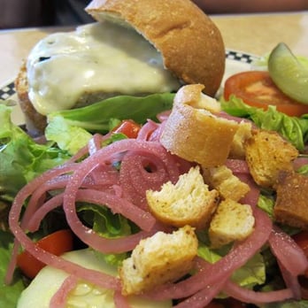 Hallie's Diner - My husband's burger - American Near Me - Petaluma, California