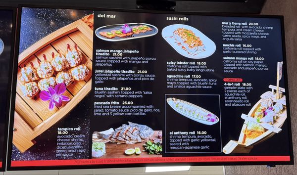 Menu photo 1 Sushi El Sinaloense Costa Mesa, CA Menu photo 1 Sushi El Sinaloense Costa Mesa, CA