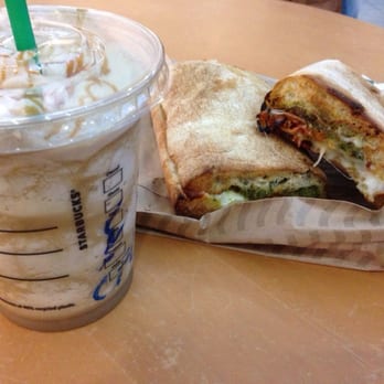 Starbucks - Light frappucino and tomato and mozzarella panini - Coffee & Tea Near Me - Dublin Airport, D Starbucks - Light frappucino and tomato and mozzarella panini - Coffee & Tea Near Me - Dublin Airport, D